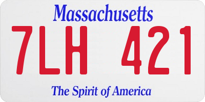 MA license plate 7LH421