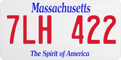 MA license plate 7LH422