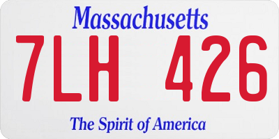MA license plate 7LH426