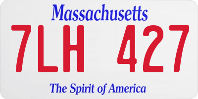 MA license plate 7LH427