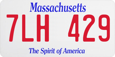 MA license plate 7LH429