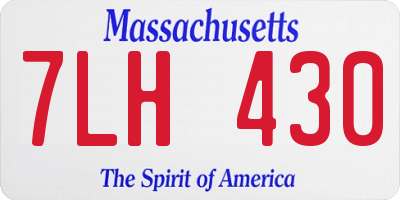 MA license plate 7LH430