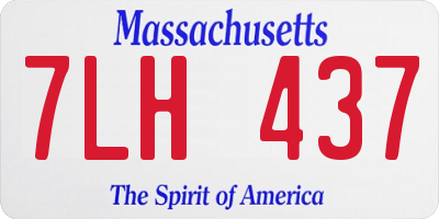 MA license plate 7LH437