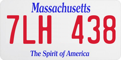MA license plate 7LH438