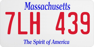 MA license plate 7LH439