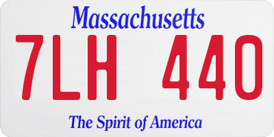 MA license plate 7LH440