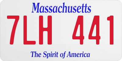 MA license plate 7LH441