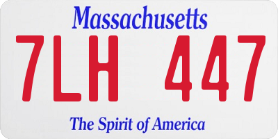 MA license plate 7LH447