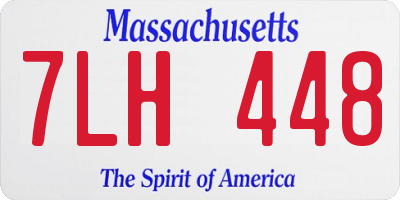 MA license plate 7LH448