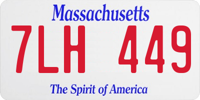MA license plate 7LH449