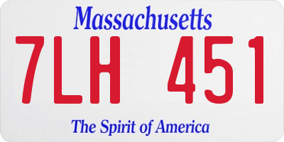 MA license plate 7LH451