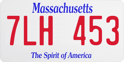 MA license plate 7LH453
