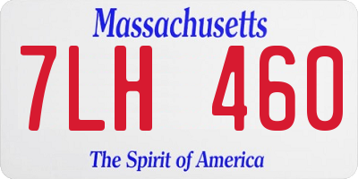 MA license plate 7LH460