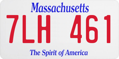 MA license plate 7LH461