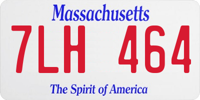 MA license plate 7LH464