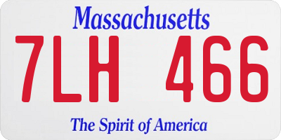 MA license plate 7LH466