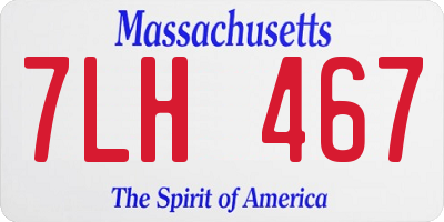MA license plate 7LH467