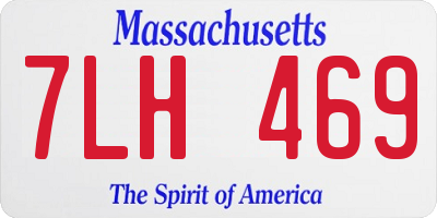 MA license plate 7LH469
