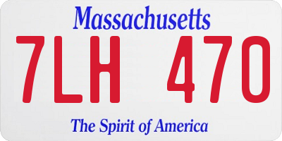 MA license plate 7LH470