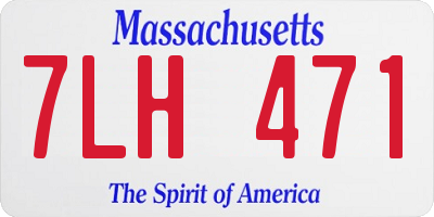MA license plate 7LH471