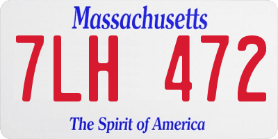 MA license plate 7LH472