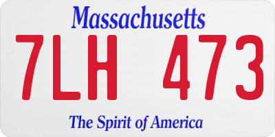 MA license plate 7LH473