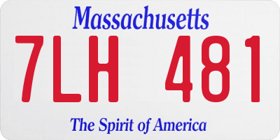 MA license plate 7LH481