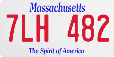 MA license plate 7LH482