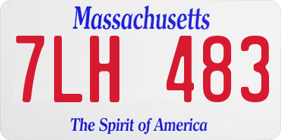 MA license plate 7LH483