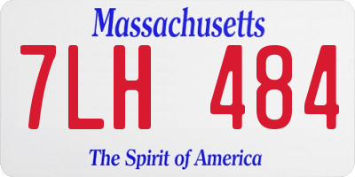 MA license plate 7LH484