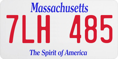 MA license plate 7LH485