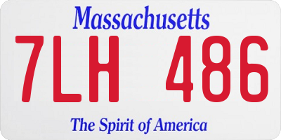 MA license plate 7LH486