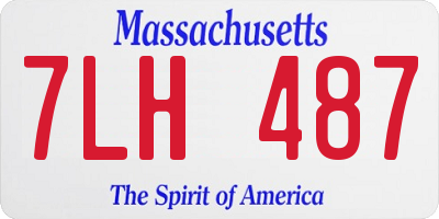 MA license plate 7LH487