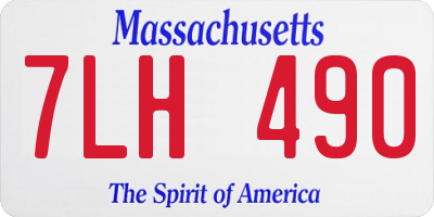 MA license plate 7LH490