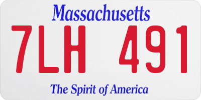 MA license plate 7LH491