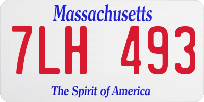 MA license plate 7LH493