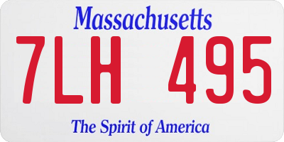 MA license plate 7LH495