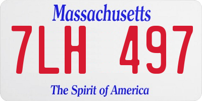 MA license plate 7LH497