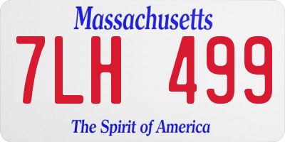MA license plate 7LH499