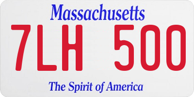 MA license plate 7LH500