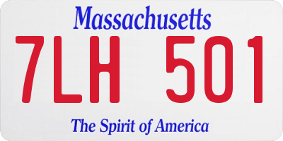 MA license plate 7LH501
