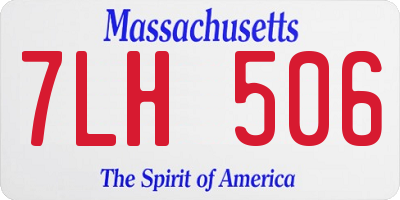 MA license plate 7LH506
