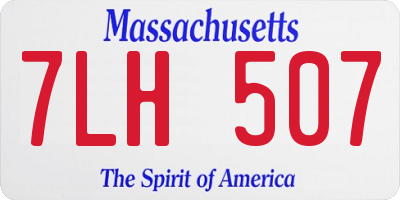 MA license plate 7LH507