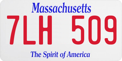 MA license plate 7LH509