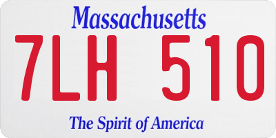 MA license plate 7LH510