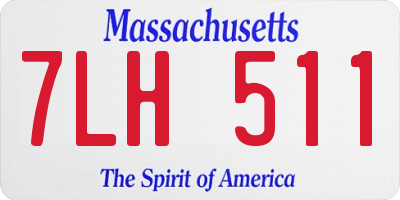 MA license plate 7LH511