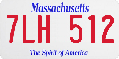 MA license plate 7LH512