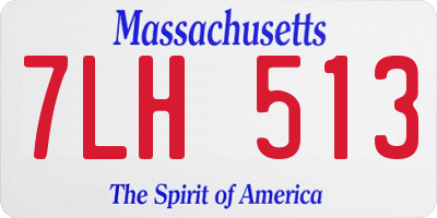 MA license plate 7LH513