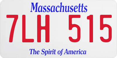 MA license plate 7LH515