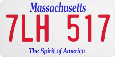 MA license plate 7LH517